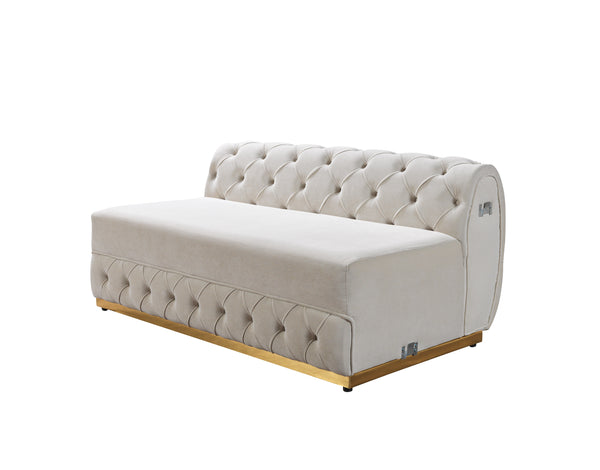 Jessie Velvet Double Chaise Sectional