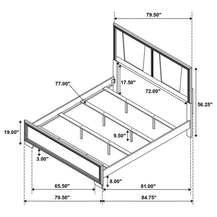 Janine 5-piece Bedroom Set Grey