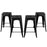 24 Inch Set of 4 Tolix Style Counter Height Barstool Stackable Chair