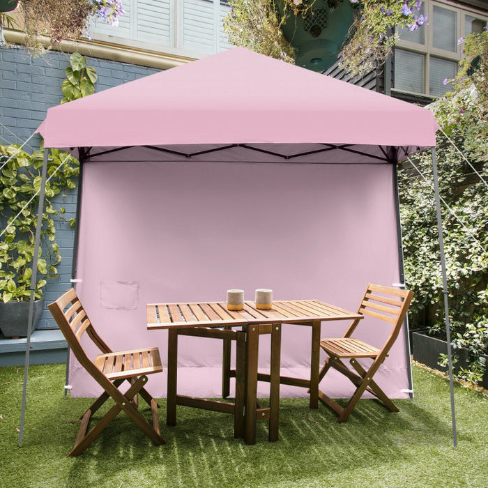 10 x 10 Feet Pop Up Tent Slant Leg Canopy with Roll-up Side Wall