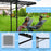 13.5 x 4 Feet Patio BBQ Grill Gazebo Canopy with Dual Side Awnings