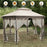 10’x 12’ Octagonal Patio Gazebo with Mosquito Net