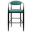 Tina Metal Pub Height Bar Stool with Upholstered Back and Seat set of 2