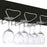 Risley 2-door Circular LED Home Bar with Wine Storage Dark Charcoal