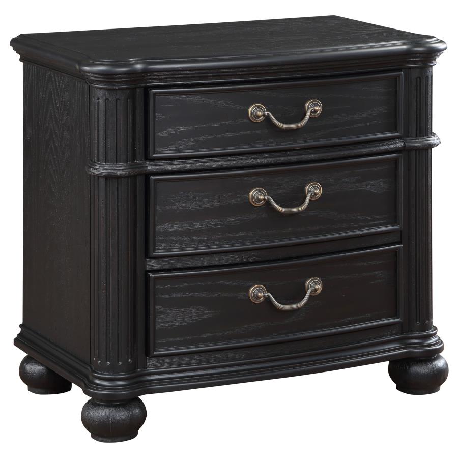 Celina 5-piece Bedroom Set with Upholstered Headboard Black and Beige