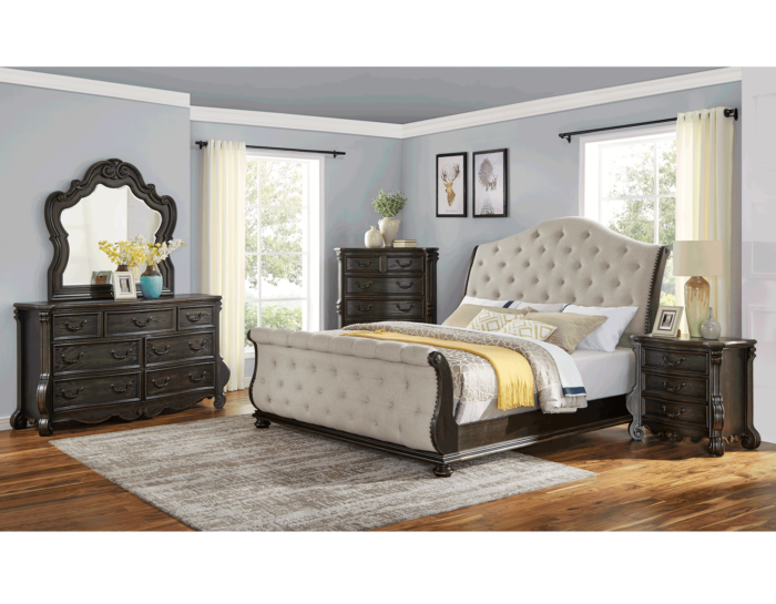 Rhapsody 4-Piece Queen Set-(Q Bed/NS/Dresser/Mir)