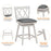 2 Pieces 25 Inch Swivel Counter Height Barstool Set with Rubber Wood Legs