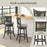 Swivel Bar Stools Set of 2 with Soft-padded Back and Seat