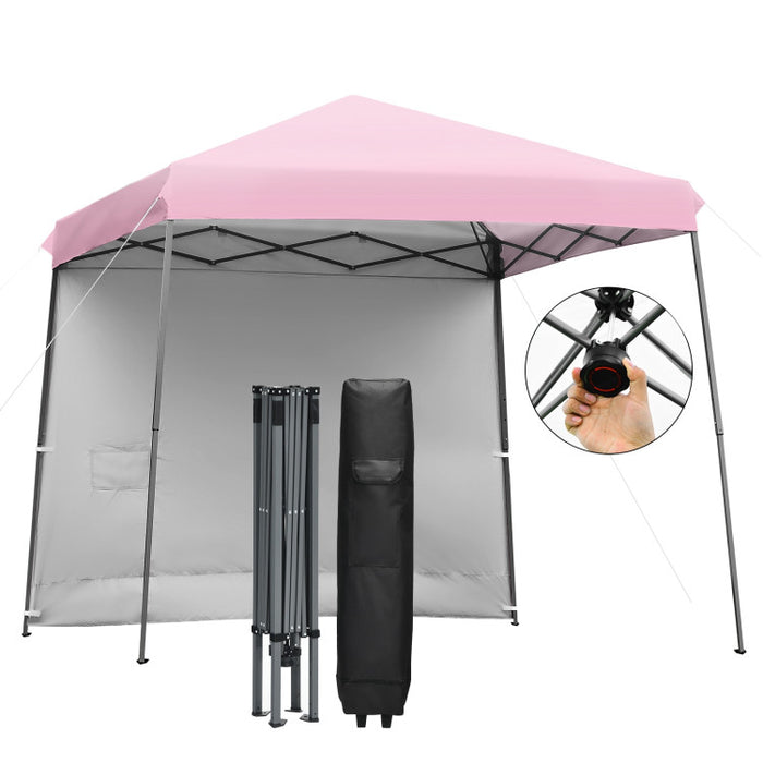 10 x 10 Feet Pop Up Tent Slant Leg Canopy with Roll-up Side Wall