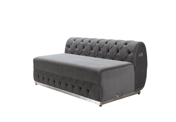 Jessie Velvet Double Chaise Sectional