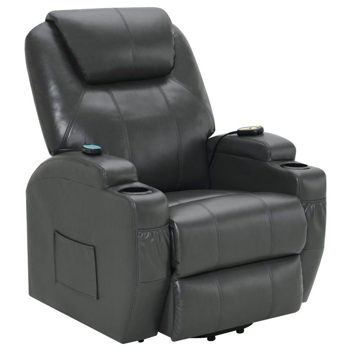 Sanger Upholstered Power Lift Recliner Chair with Massage