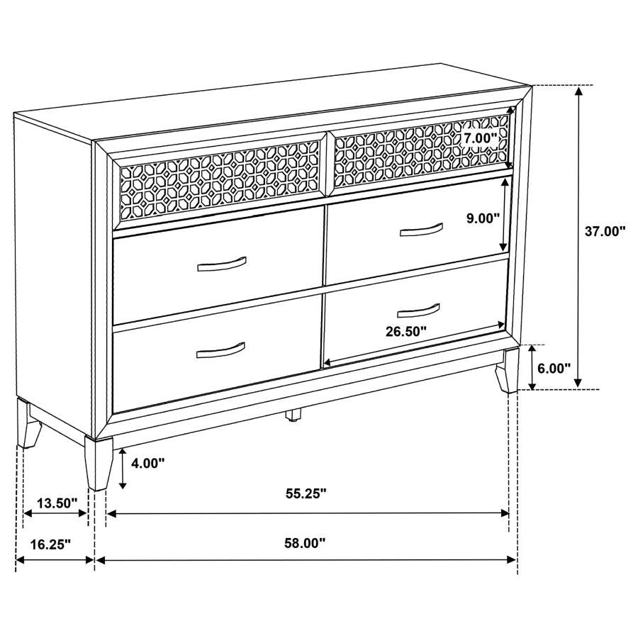 Valencia 5-piece Bedroom Set Black
