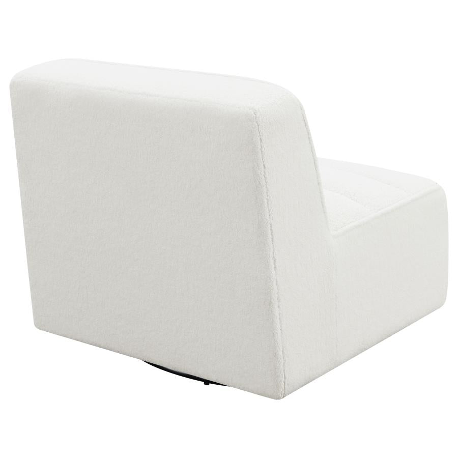 Cobie Upholstered Swivel Armless Chair