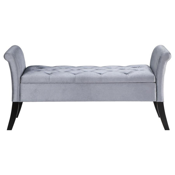 Farrah Upholstered Rolled Arms Storage Bench