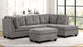 Sienna - Gray Sectional + Ottoman Set