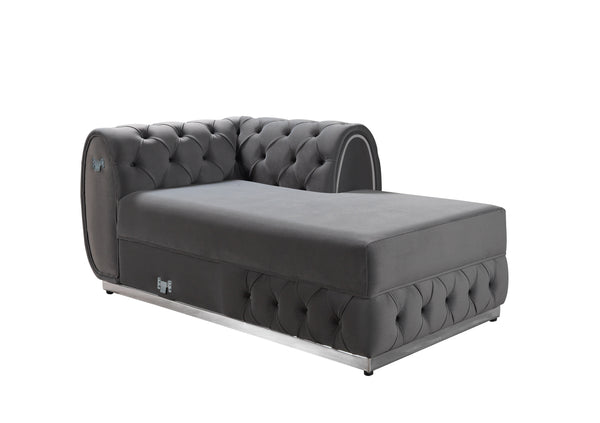 Jessie Velvet Double Chaise Sectional