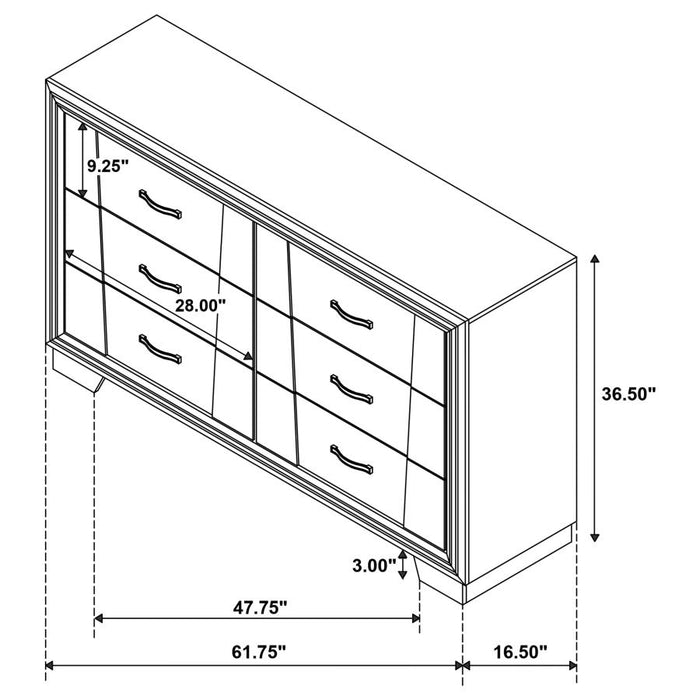 Janine 5-piece Bedroom Set Grey