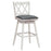 2 Pieces 29 Inch Swivel Counter Height Barstool Set with Rubber Wood Legs