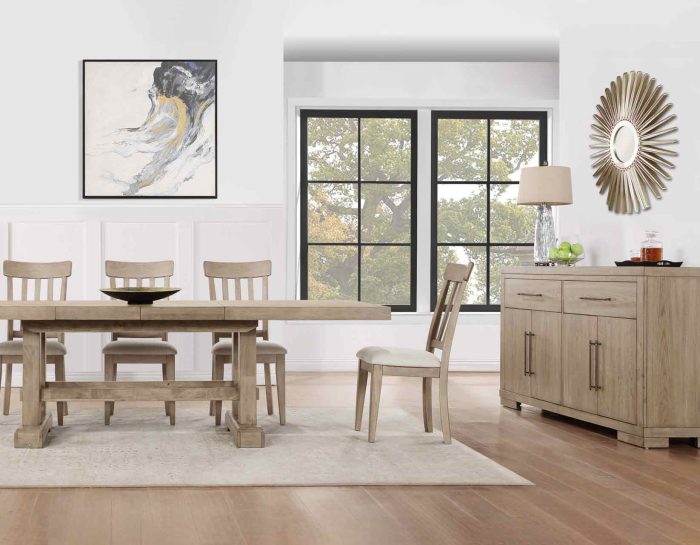 Napa 108-inch Dining Table with 2/18-inch Leaves