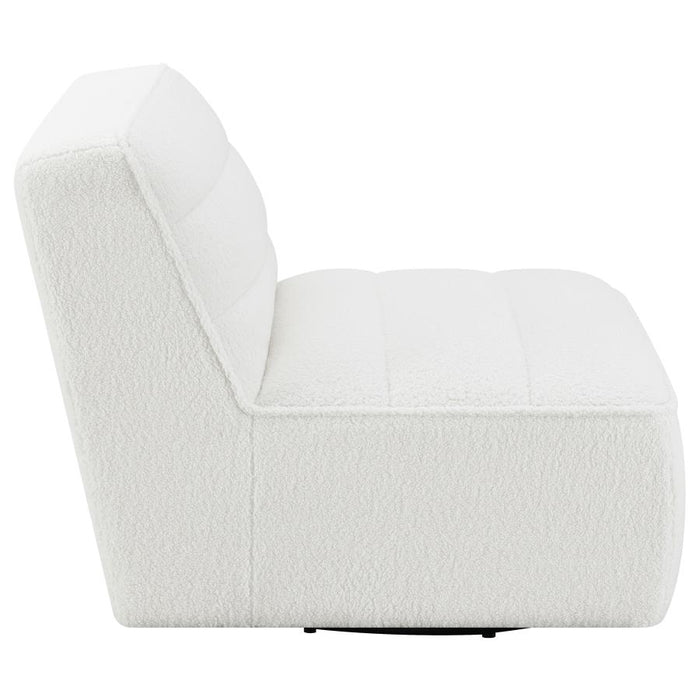 Cobie Upholstered Swivel Armless Chair