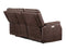 Valencia Dual-Power Leatherette Reclining Console Loveseat