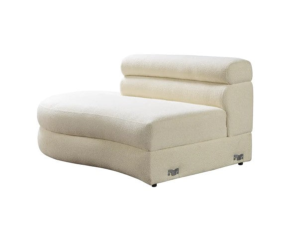 Larissa Ivory Boucle Curved Sectional