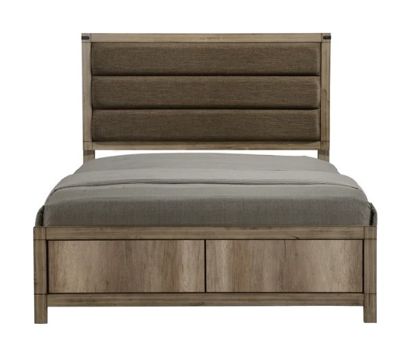 Matteo Melamine Upholstered Panel Bed