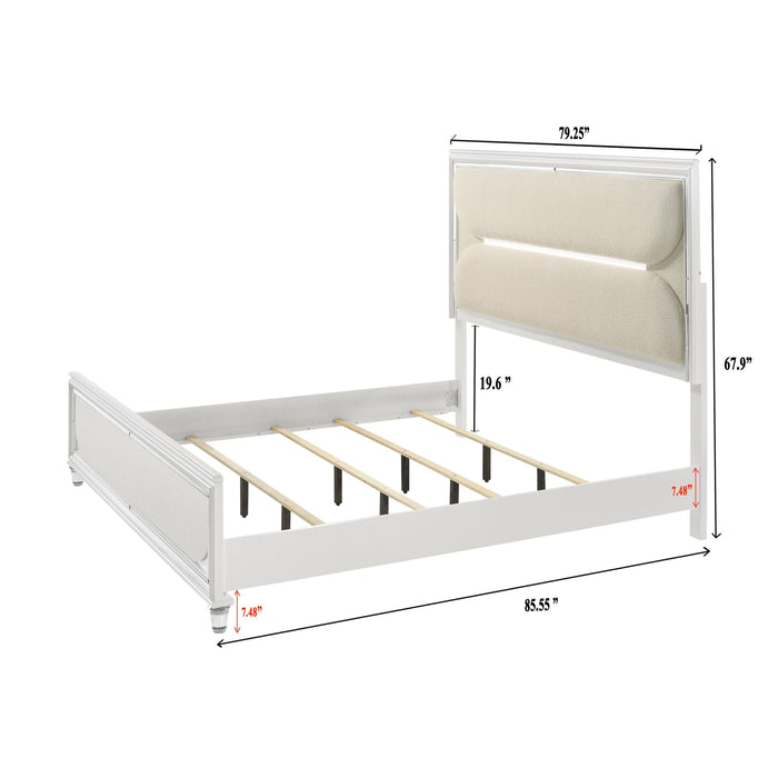 Eden Upholstered Bed with Built-in LED Lighting