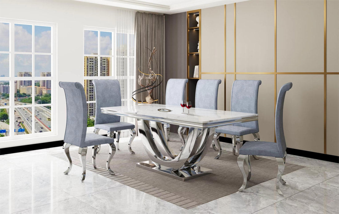 D8082 - Dining Table + 6 Chair Set