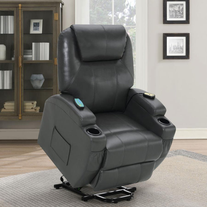 Sanger Upholstered Power Lift Recliner Chair with Massage