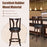 24/29.5 Inch Set of 2 Swivel Bar Stools Bar Height Chairs with Rubber Wood Legs