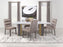 Carla Rectangular Dining Table with Cultured Carrara Marble Top White and Gold