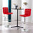 Set of 2 Square Swivel Adjustable Bar Stools with Back and Footrest