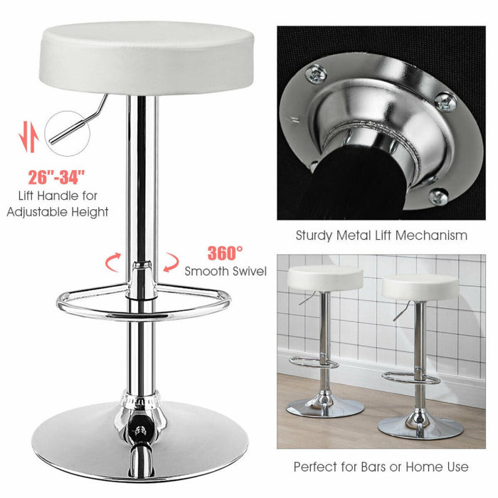 1 Piece Round Bar Stool Adjustable Swivel Pub Chair