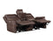 Valencia Dual-Power Leatherette Reclining Console Loveseat