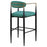 Tina Metal Pub Height Bar Stool with Upholstered Back and Seat set of 2