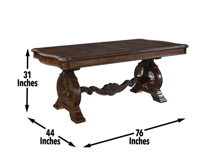 Royale 76-96 inch Table with 20 inch Leaf