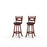 2 Pieces 24/29 inch Swivel Bar Stools with Curved Backrest and Seat Cushions