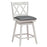 2 Pieces 25 Inch Swivel Counter Height Barstool Set with Rubber Wood Legs