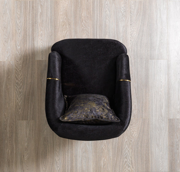 Santana Black Velvet Chair