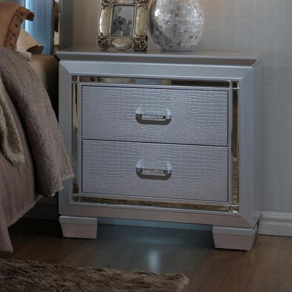 Lillian Silver Nightstand