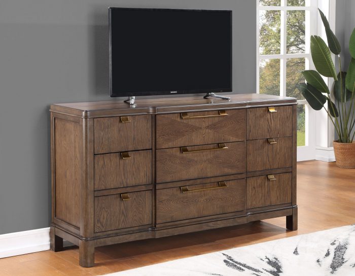 Milan 4-Piece King Bedroom Set (King Bed, Nightstand, Dresser/Mirror)