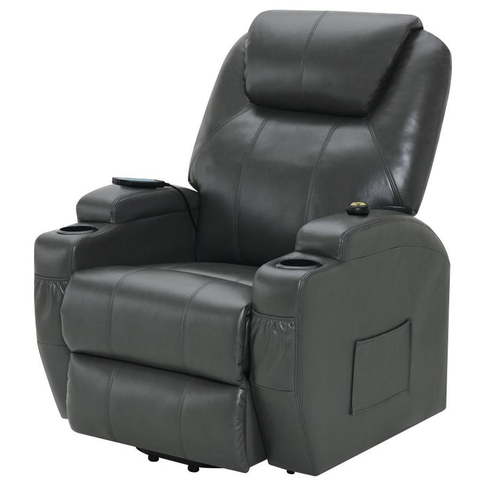 Sanger Upholstered Power Lift Recliner Chair with Massage