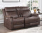 Valencia Dual-Power Leatherette Reclining Console Loveseat