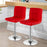 Set of 2 Square Swivel Adjustable Bar Stools with Back and Footrest