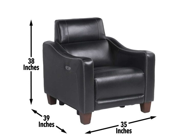 Giorno 3-Piece Leather Reclining Upholstery Set (Sofa, Loveseat and Recliner)