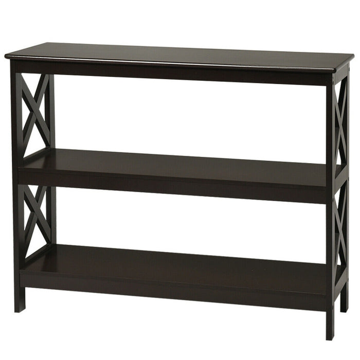 3-Tier Console X-Design Sofa Side Accent Table