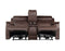 Valencia Dual-Power Leatherette Reclining Console Loveseat