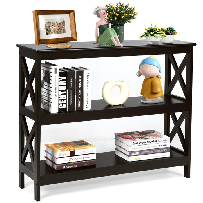 3-Tier Console X-Design Sofa Side Accent Table