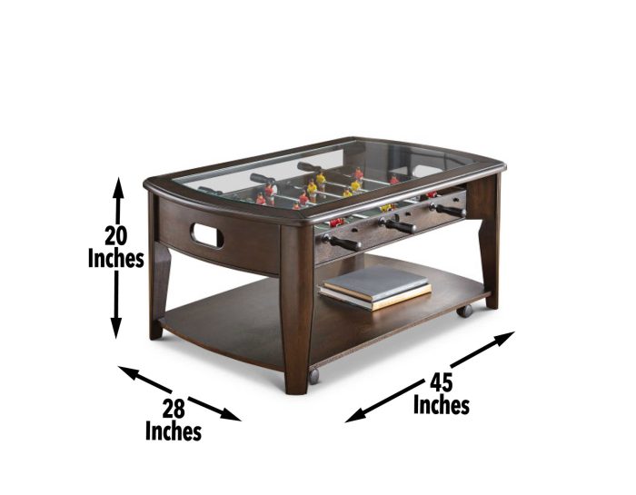 Diletta 3-Piece Game Set (Foosball Cocktail & 2 Game End Tables)